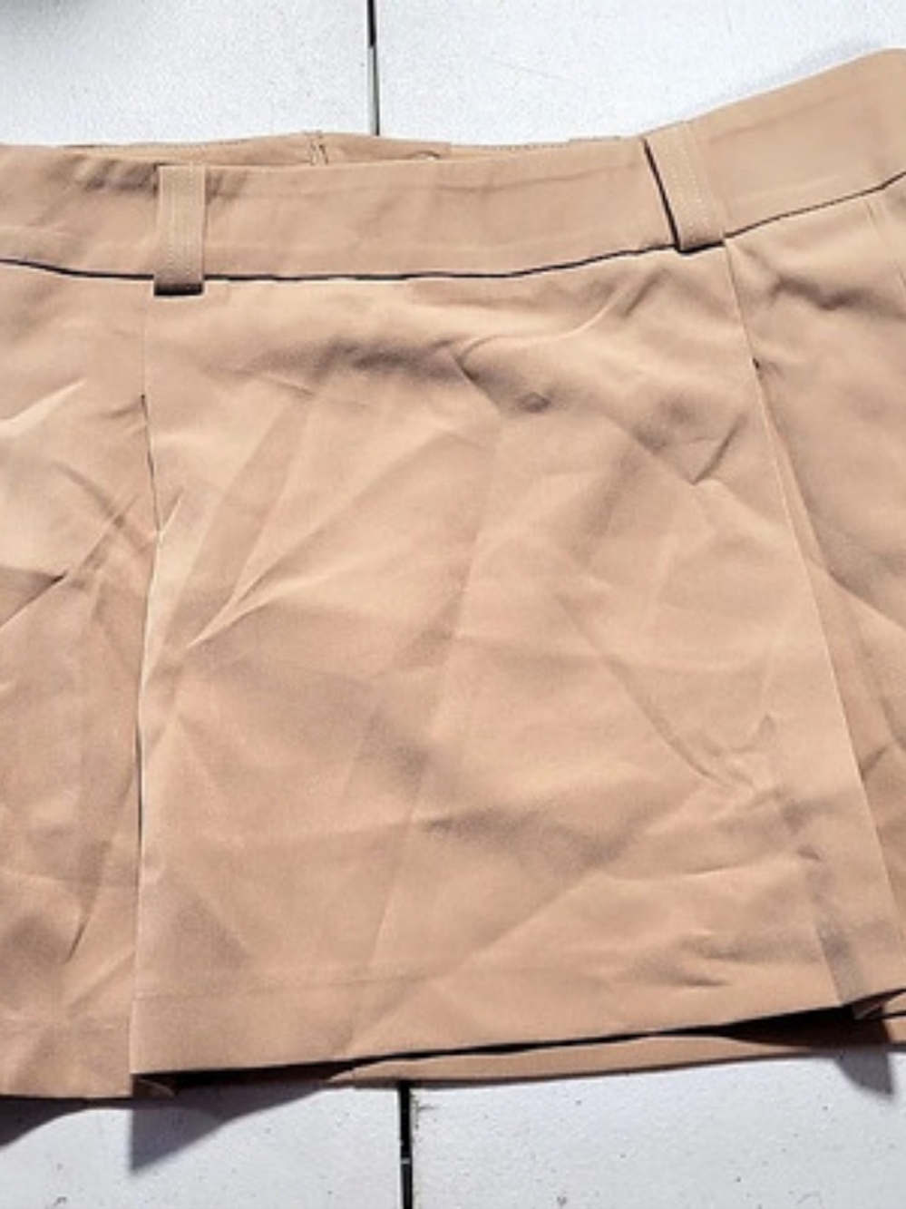 Miss Selfridge Pleated Mini Skirt in Brown Size 8 Like New